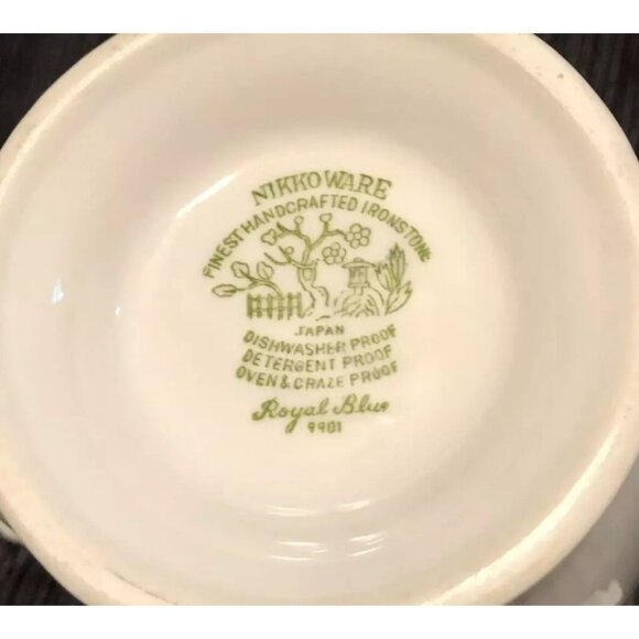 NIKKO IRONSTONE TEA POT MADE IN JAPAN ROYAL BLUE No 9901 10.5" TALL WHITE - Picture 6 of 6